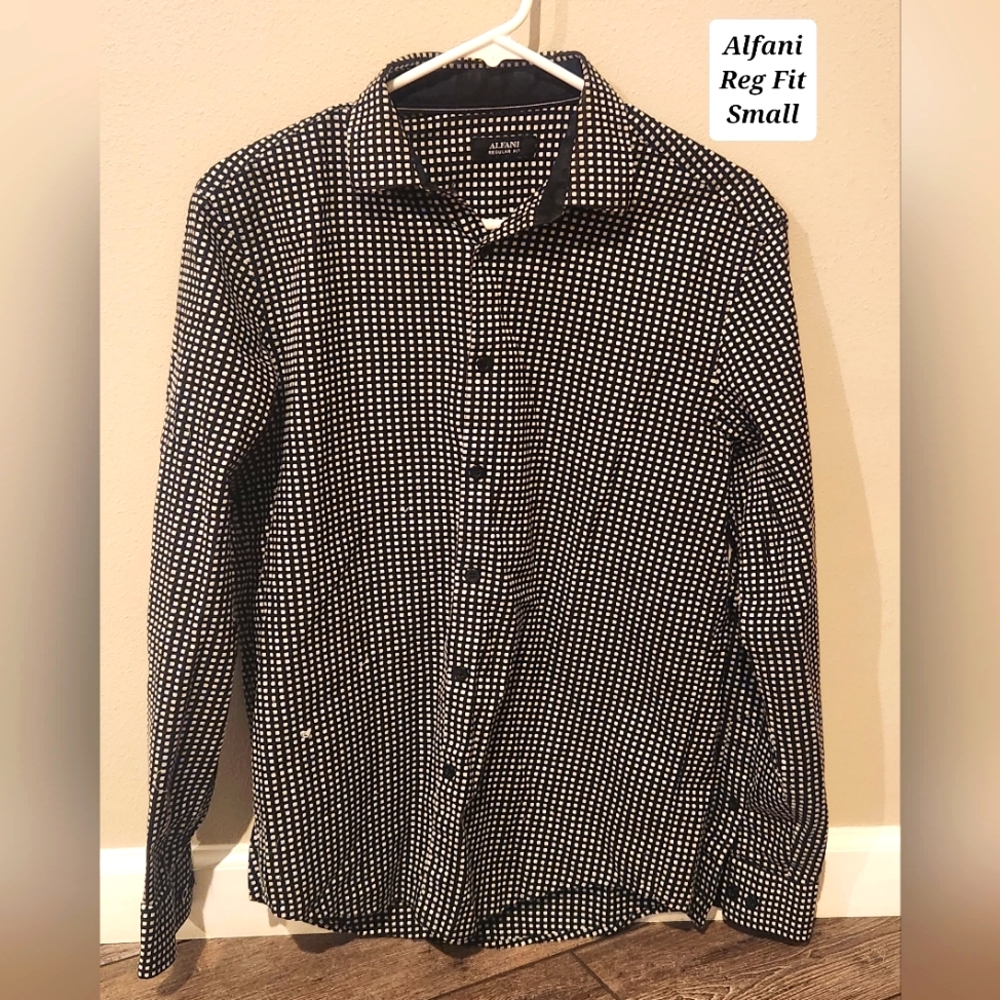Men's Alfani Regular Fit Button Down Shirt Size small